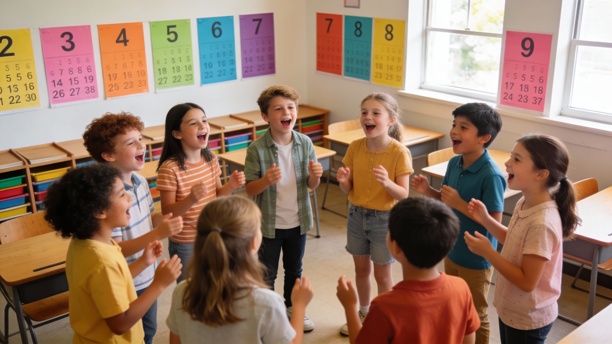 Tables de multiplication en chanson : apprendre facilement de 2 à 9