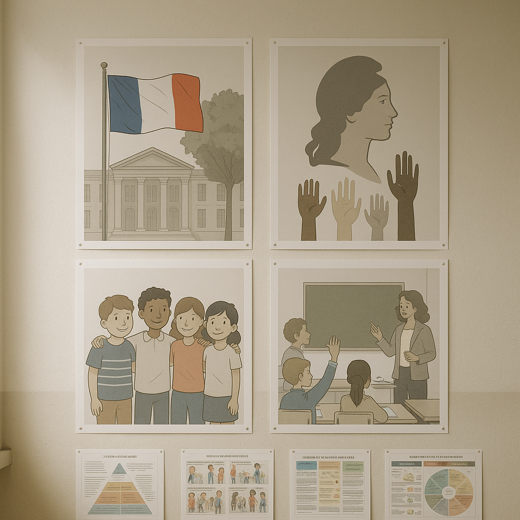 Affiches valeurs de la République à imprimer pour l'école