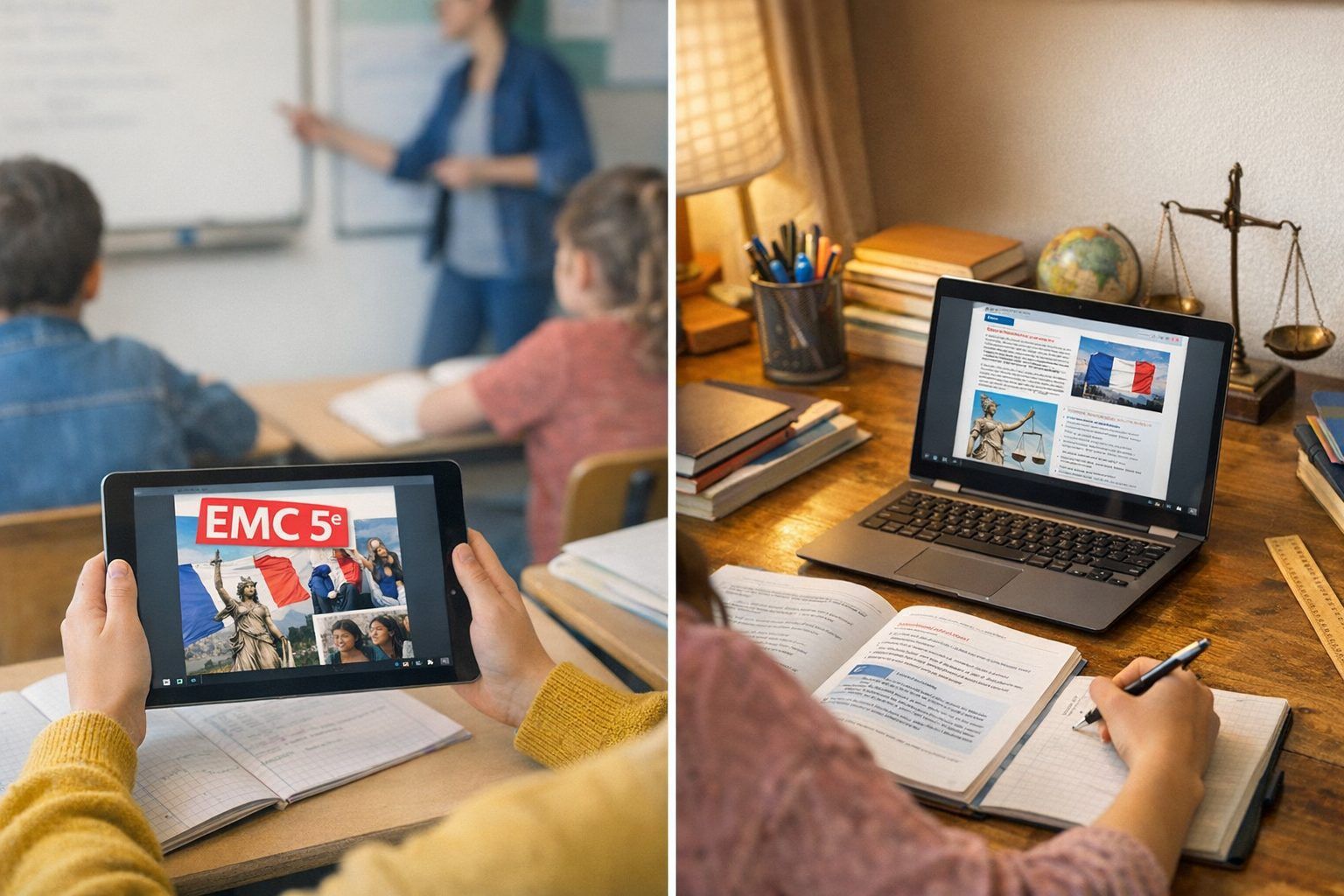 Utiliser un PDF d’EMC 5e en classe et à la maison sans déformer la règle