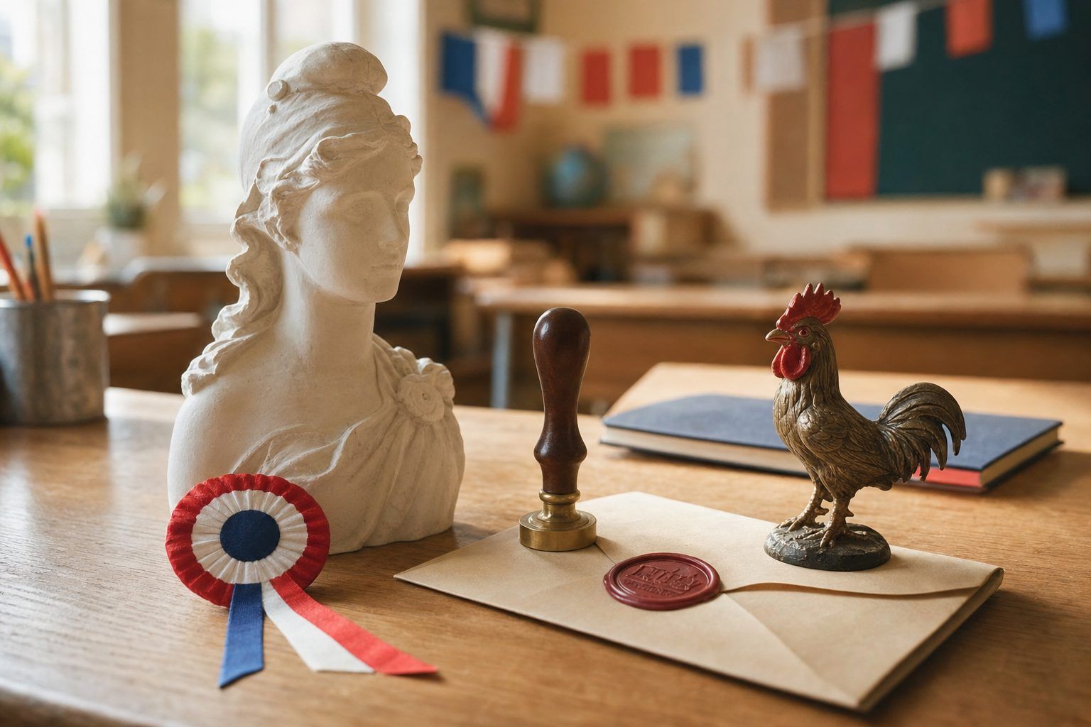 Marianne, le 14 juillet, le sceau et le coq : des repères civiques