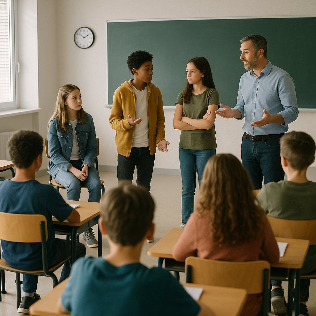 Théâtre forum discrimination école collège : mise en place