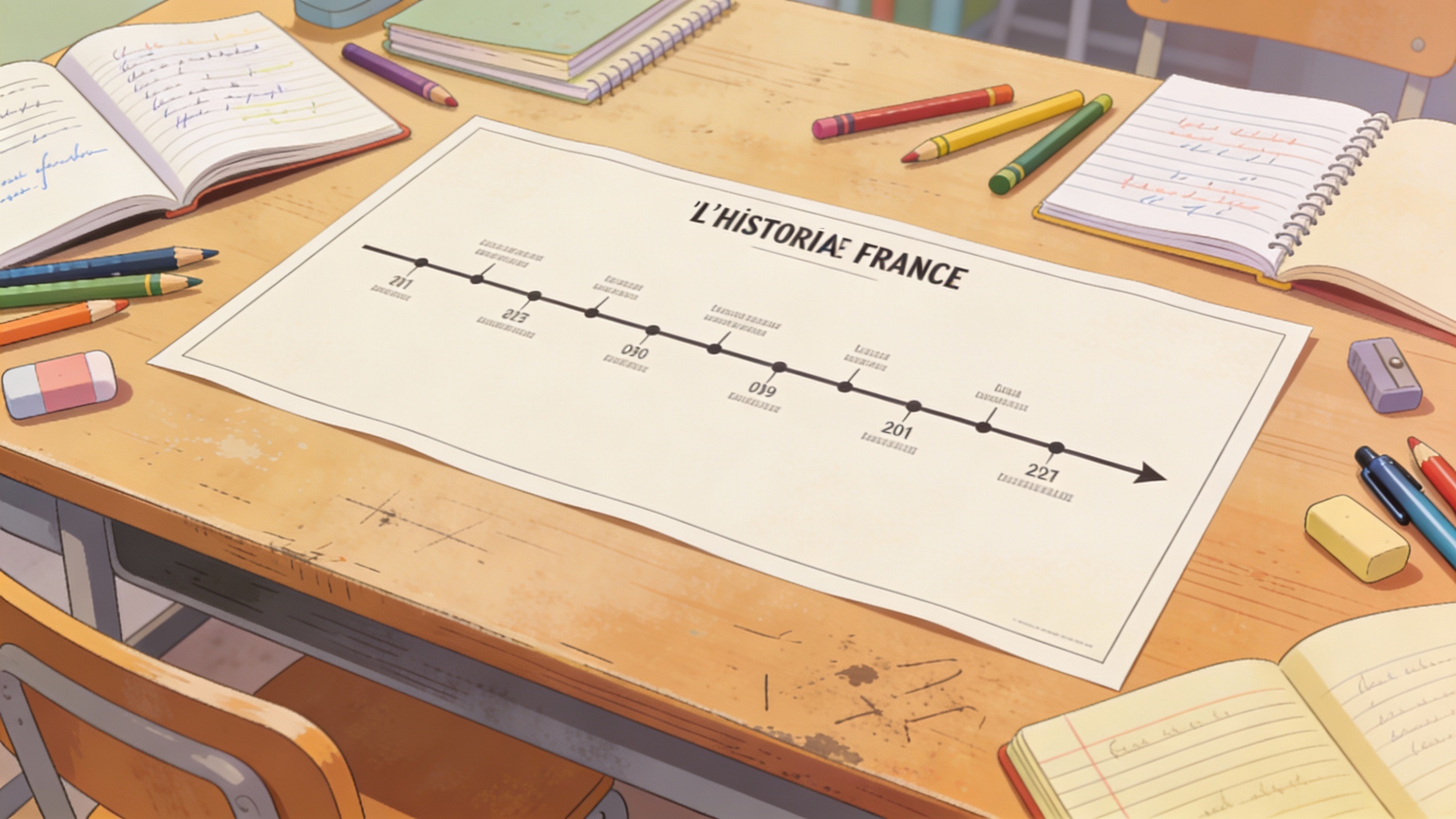 Frise chronologique histoire de France vierge